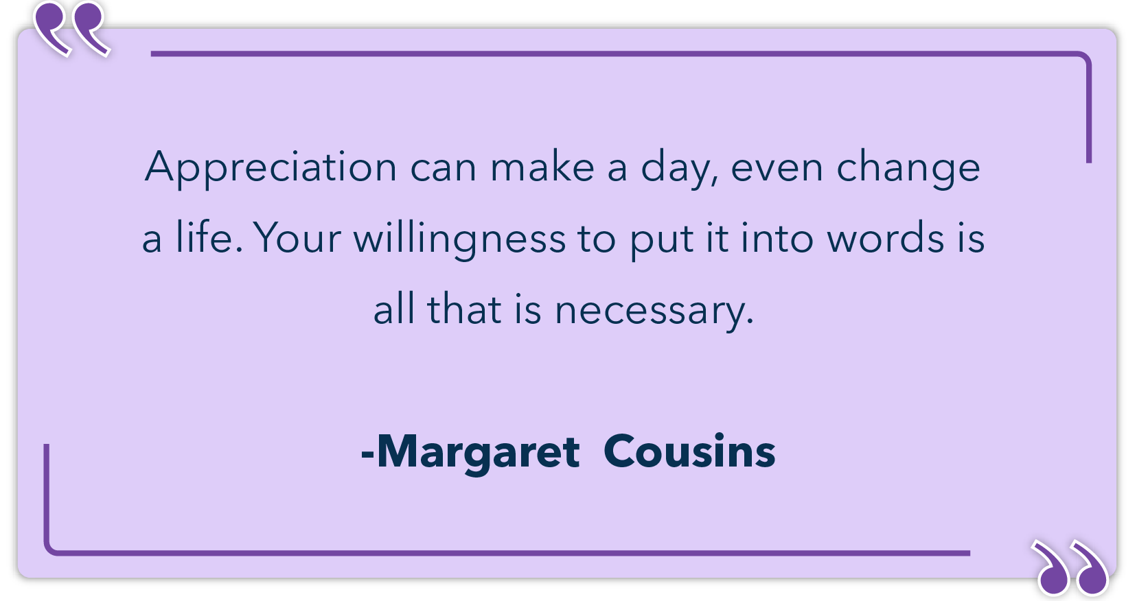 Employee recognition quotes by Margaret Cousins