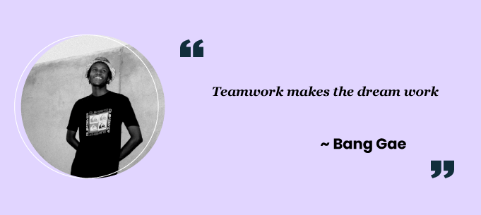 Teamwork quotes by Bang Gae