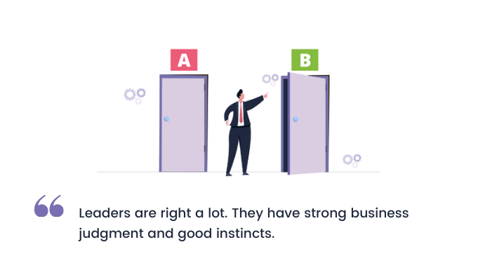 A-leader-judging-right-door-between-two-doors-of-decisions